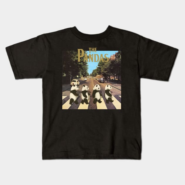 The Pandas "Abbey road" Kids T-Shirt by Emmadrawspanda